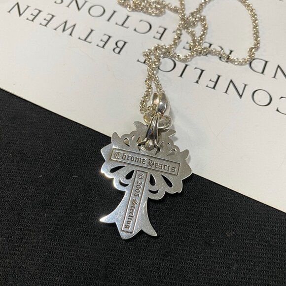 NWT Chrome Hearts Cross Silver Necklace - Picture 5 of 5